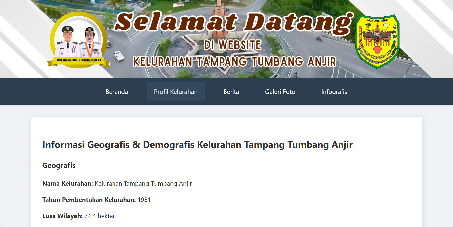 Kelurahan Tampang Tumbang Anjir Dicanangkan Sebagai Kelurahan Cantik: Mewujudkan Desa/Kelurahan Cantik (Desa/Kelurahan Cinta Statistik)